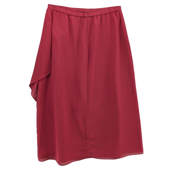 Alfred Angelo Chiffon 2 Pc Formal Outfit Red Evening Overlay Top Skirt Size 2X - Picture 7 of 14